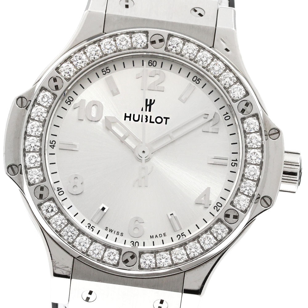 ウブロ HUBLOT 361.SX.4310.LR.1204.JPN18 ビッグバン モノクローム スチール ダイヤモンド クォーツ レディース _820301【中古】