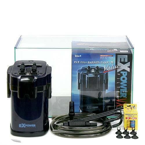 ６０ｃｍ水槽セット　オールガラス水槽アクロ６０Ｓ＋外部フィルターＶＸ－７５　ろ材付きセット　初心者　お一人様１点限り　ＣＲＣ10―11―03―40―40