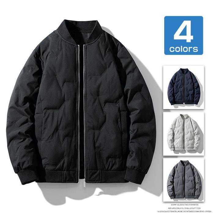 ダウンジャケット スカジャン ブルゾン ダウンコート 無地 アウター ジャンパー ダウン メンズジャケット シンプル カジュアル