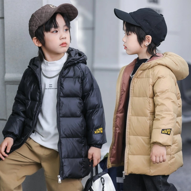 キッズコート 子供服 冬服 ダウンコート ダウンジャケット ミモレ丈 男女兼用 お揃い 女の子コート 男の子 キッズ服 おしゃれ 無地 ５色 厚手 着痩せ フード付き 未入学 入園 入学 着痩せ 防寒