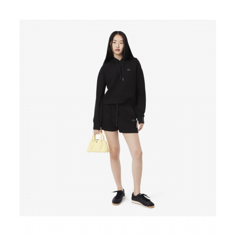 LACOSTE レディース ダブルフェイス ショートパンツ [ブラック]