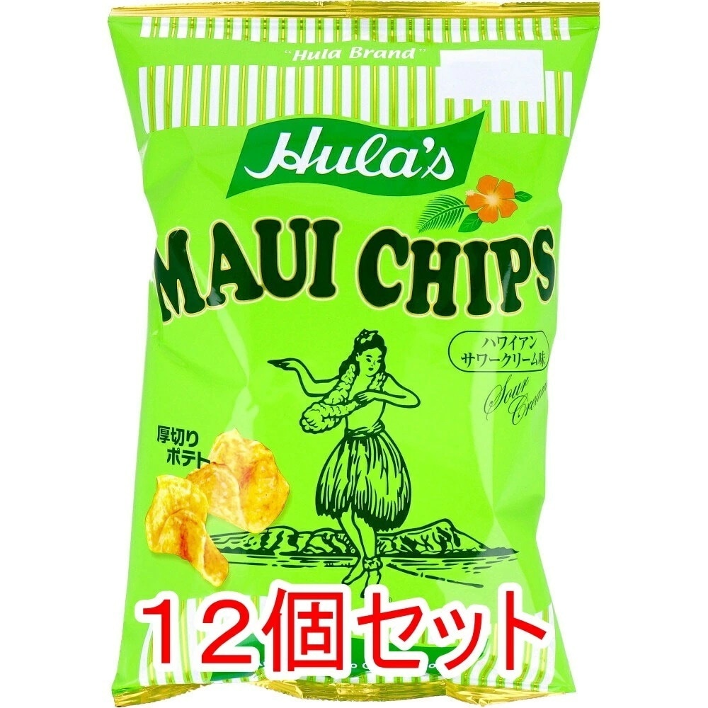 フラ印 マウイチップス ハワイアンサワークリーム味 125g×12個セット