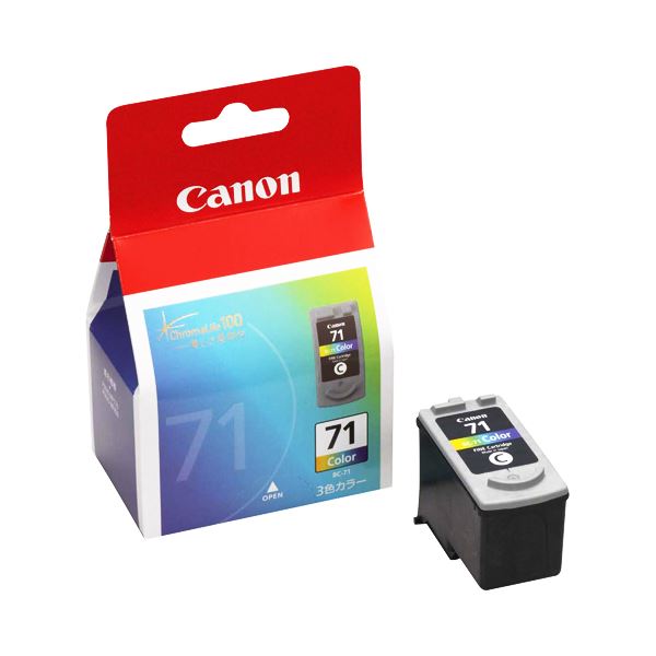 （まとめ） キヤノン Canon FINEカートリッジ BC-71 3色一体型 0392B001 1個 (×3セット)