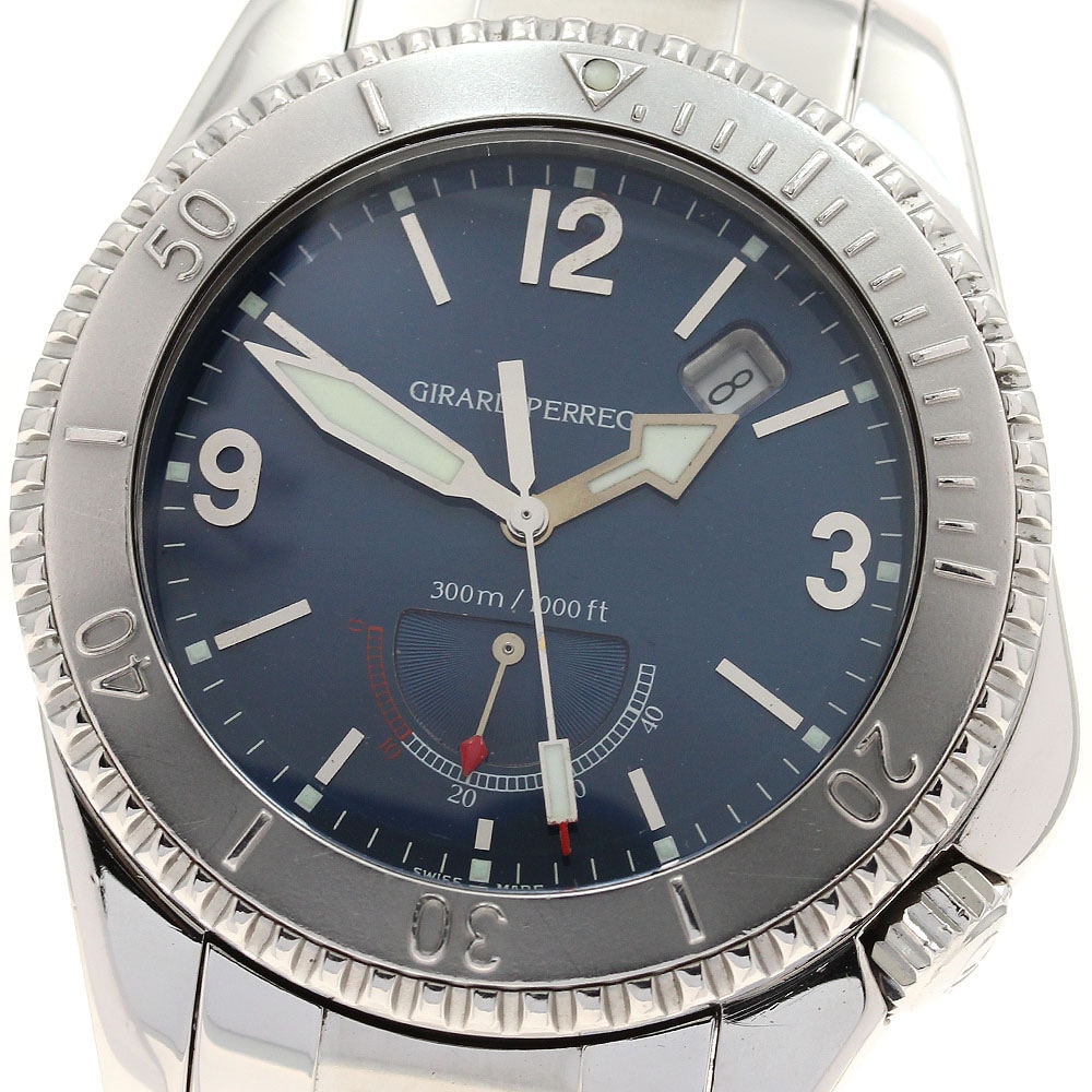 ジラール・ペルゴ GIRARD PERREGAUX 49900.1.11.4144 シーホーク パワーリザーブ デイト 自動巻き メンズ 保証書付き_908251【中古】