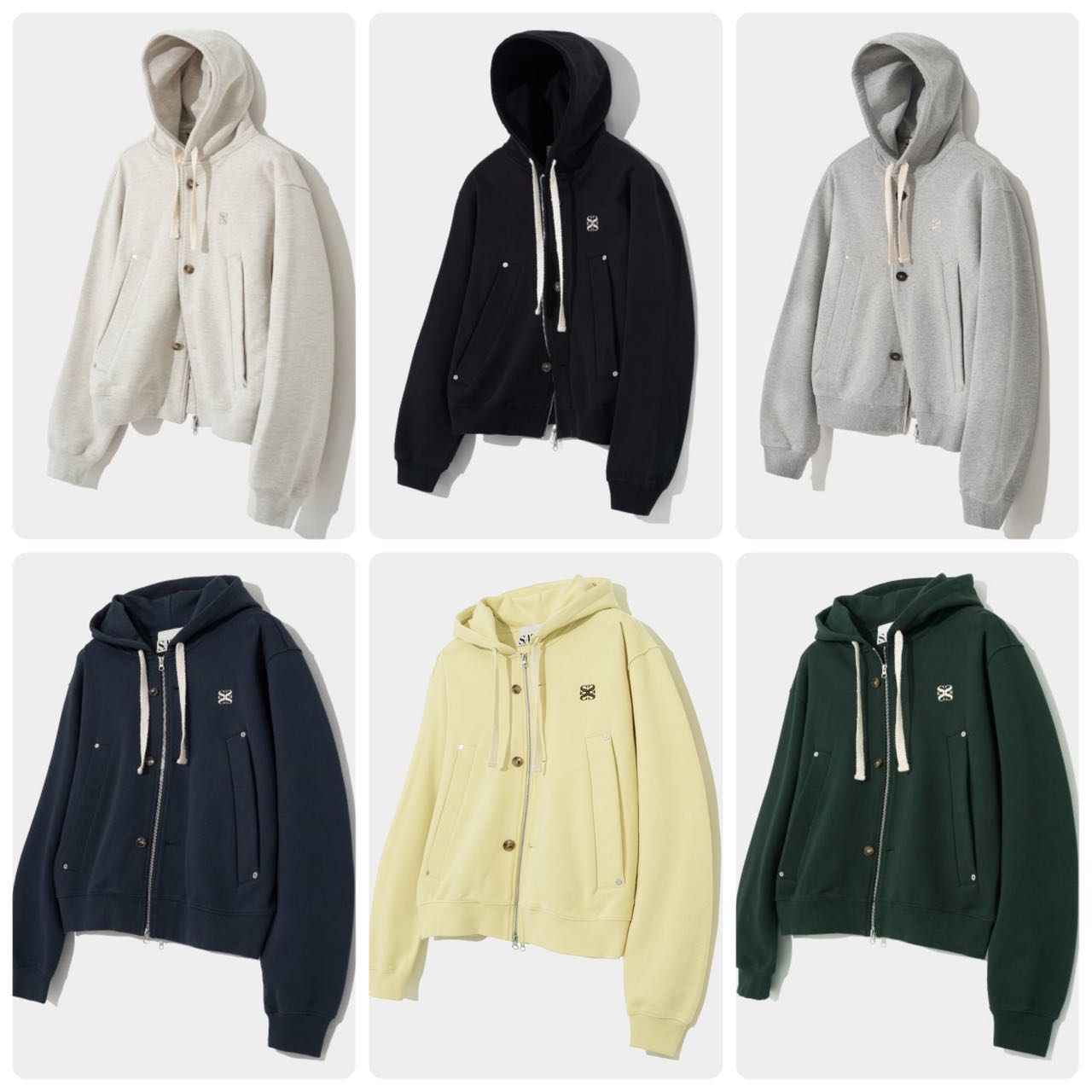 [9カラー]Teo Cotton All Day Hood Zip-up/男女兼用