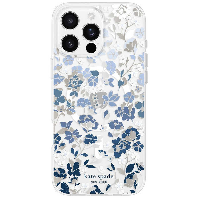 KATESPADE　iPhone 16 Pro Max Kate Spade Protective - Gems/ MagSafe/ Recycled Flowerbed Blue　KS054464