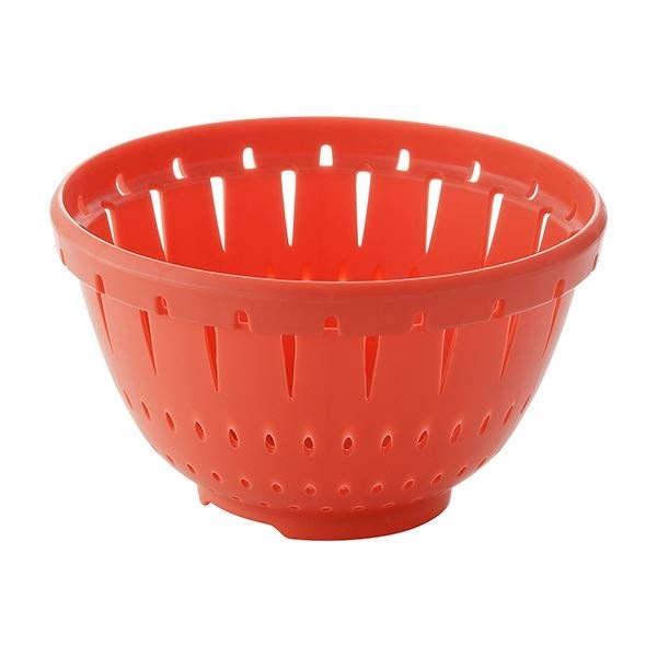 [60セット] コランダー/水切りざる [Sサイズ レッド] 材質：PP 『リベラリスタ』