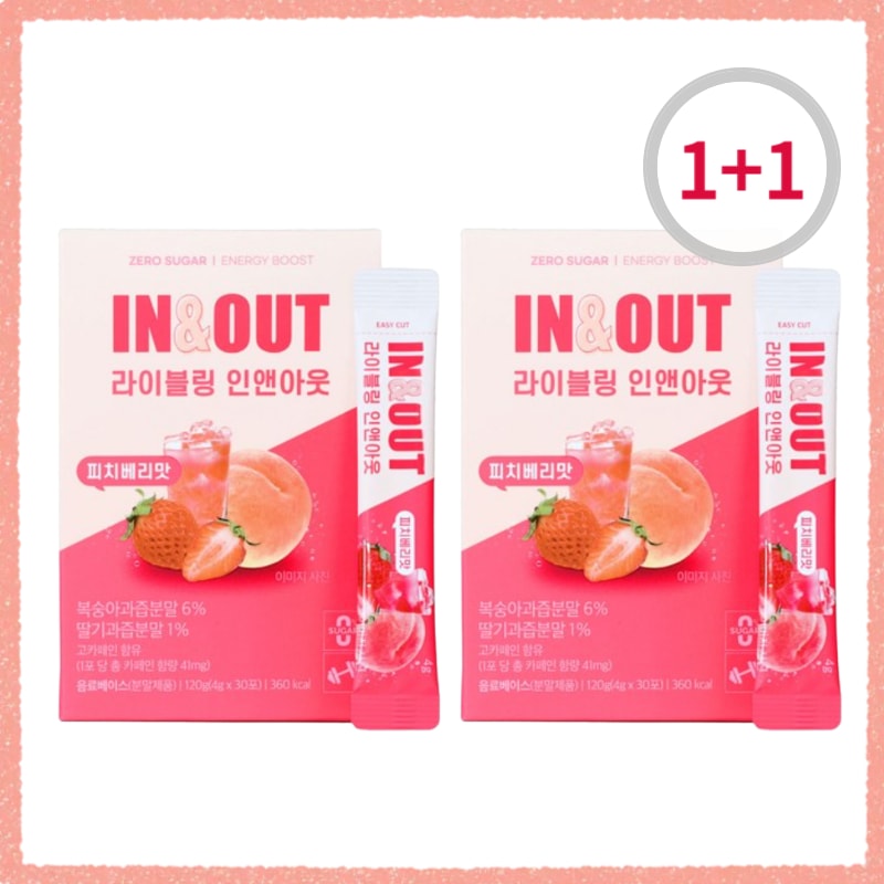 (1+1)ライブリングIN＆OUT 4g x 30ea /エナジーブースター/運動ブースター/ピーチベリー味