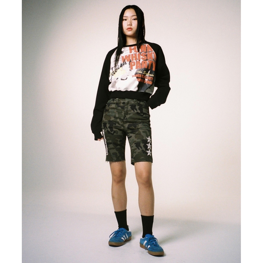 キャビッシュ W ウイスキーパーティースウェットシャツブラック (CV2DSFM463A)