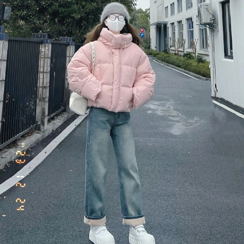秋冬 ダウンコート レディース ロング ダウンジャケット 韓版 厚手 中綿コート ゆったり 着痩せ