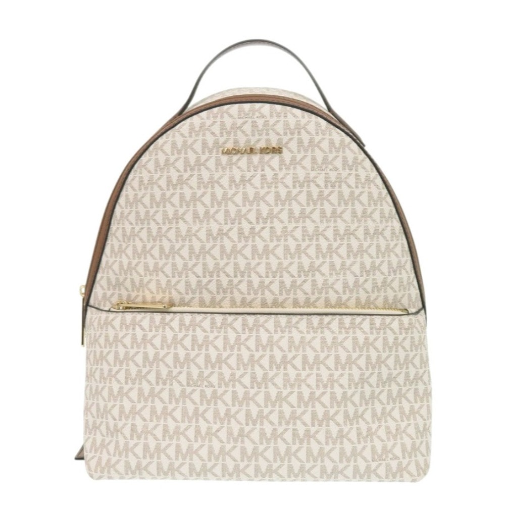 未使用品 SHEILA フロントポケット バックパック MKシグネチャー 35F3G6HB6B150 リュック・デイパック コーティングキャンバス バニラ 0025【中古】 レディース