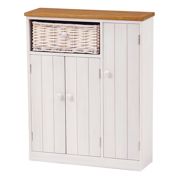 トイレラック ワイドタイプ/幅50cm/ナチュラル×ホワイト MTR-6459 9,173円