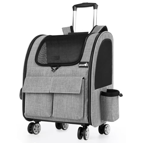 Pecute ペットキャリー リュック ペットキャリー キャスター付き 猫 猫用 キャリー カート 3 WAY 犬 小型犬 ペットキャリーケース