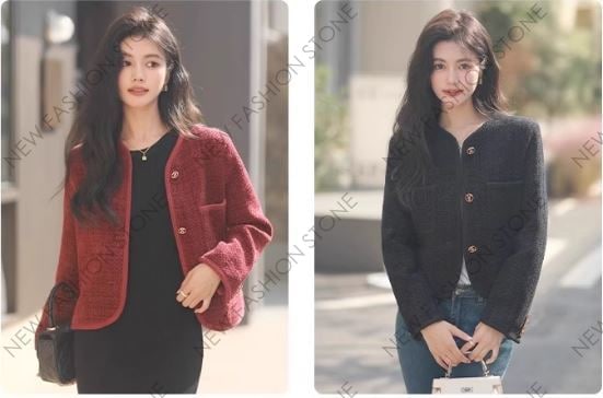 小香風ショートジャケットレディース秋冬新作ジャケットトップス-43