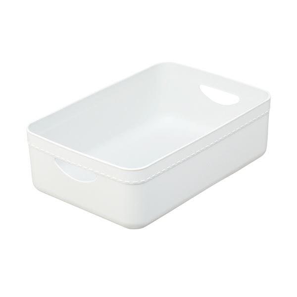 （まとめ） 天馬やわらか収納ケース レギュラー 浅型 ホワイト 1個 (×5セット)