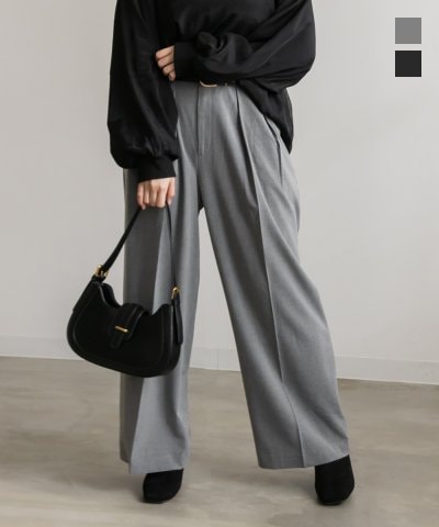大きいサイズ レディース LL 3L 4L XL XXL XXXL ツータックワイドコクーンパンツ