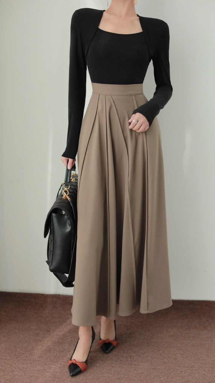 ロング フレアスカート ボトムス レディース OHCA0074