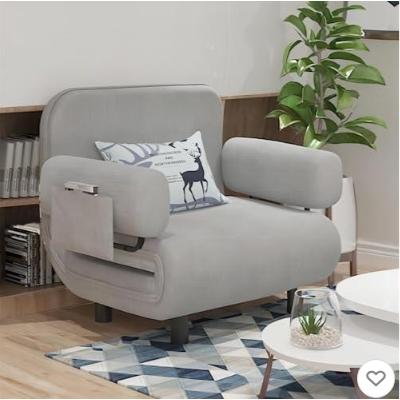 ソファーベッド 一人用 折り畳み多機能ソファベッドシングル 5段階調節リクライニング 小さめ可愛いコンパクト収納人沙床座椅子 幅63cm 耐荷重150KG ポケッ