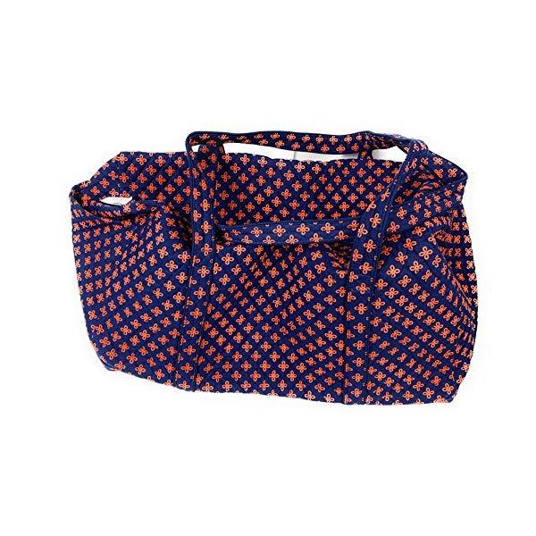 Vera Bradley Large Duffel Bag Travel Collegiate Collection Auburn Navy Orange 並行輸入品
