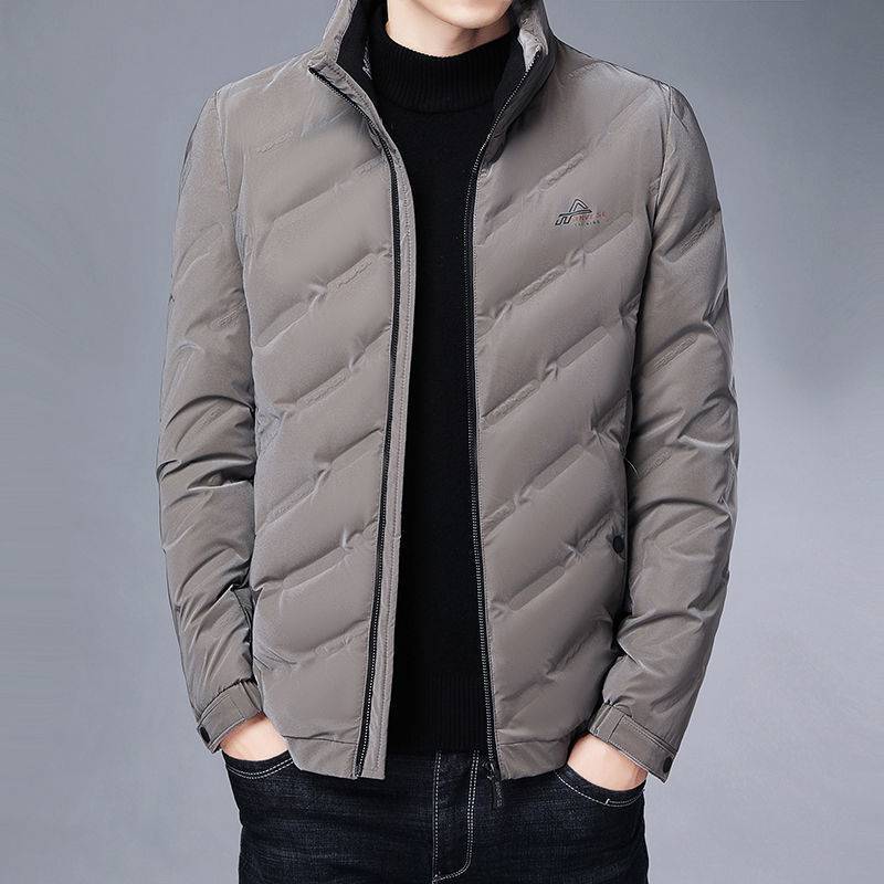 新作セール ダウンジャケット防寒着軽量メンズ軽めジャケット白ダウンハイネックアウター 暖かい