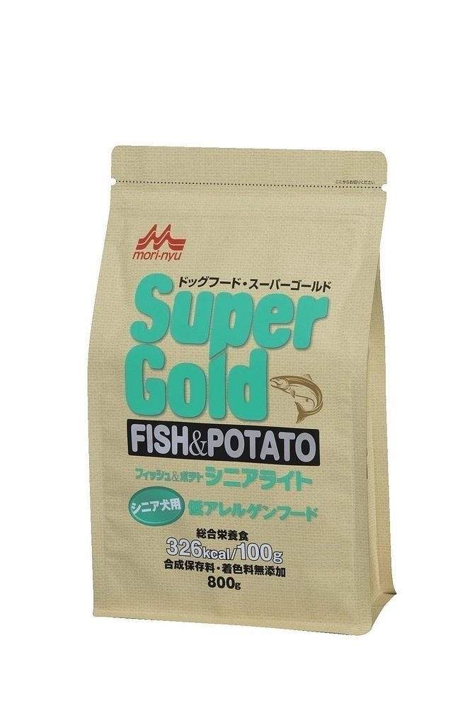 （まとめ買い）森乳サンワールド ドライフード ゴールド フィッシュ＆ポテト シニア シニア犬用 低アレルゲンフード 800g ドッグフード 【×3】
