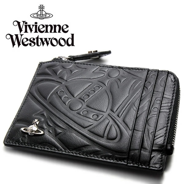 絶品 財布 ヴィヴィアンウエストウッド コインケース コンパクト レザー ブラック メンズ 二つ折り財布 Garces Org