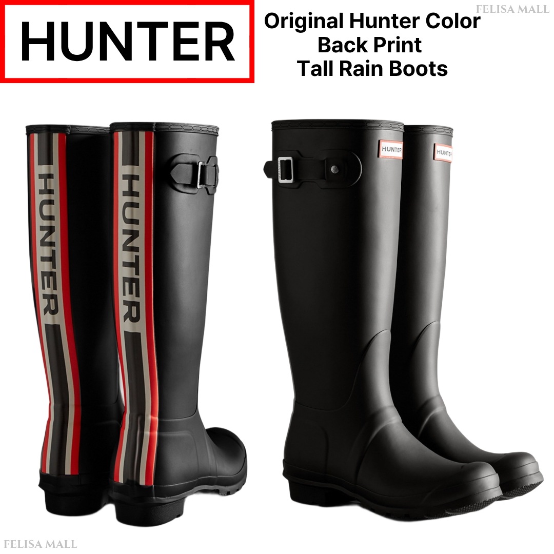 [HUNTER]Original Color Back Print Tall Rain Bootsレインブーツ[ロングタイプ]