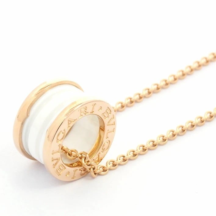 【新品仕上げ済み】【新品同様】ブルガリ B.zero1 ビー ゼロワン スモールラウンド カテ―ネ K18PG セラミック 【ペンダント】