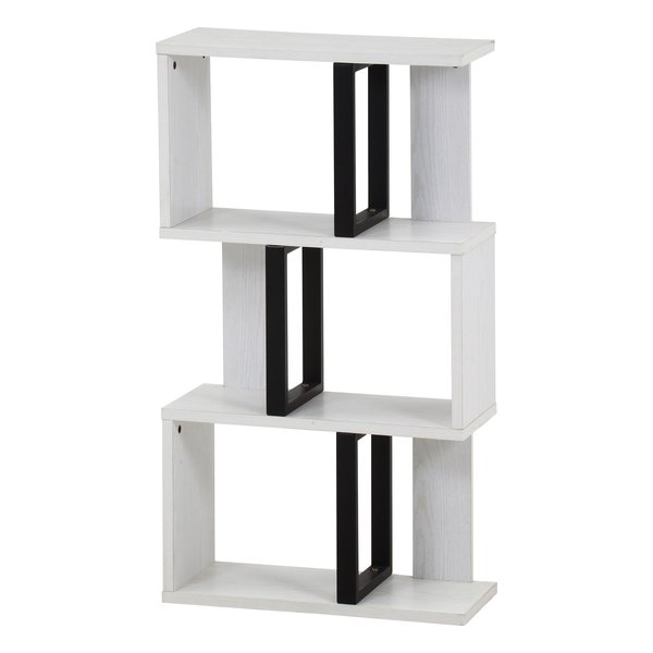 S字ディスプレイラック 3段/オークホワイト 52280