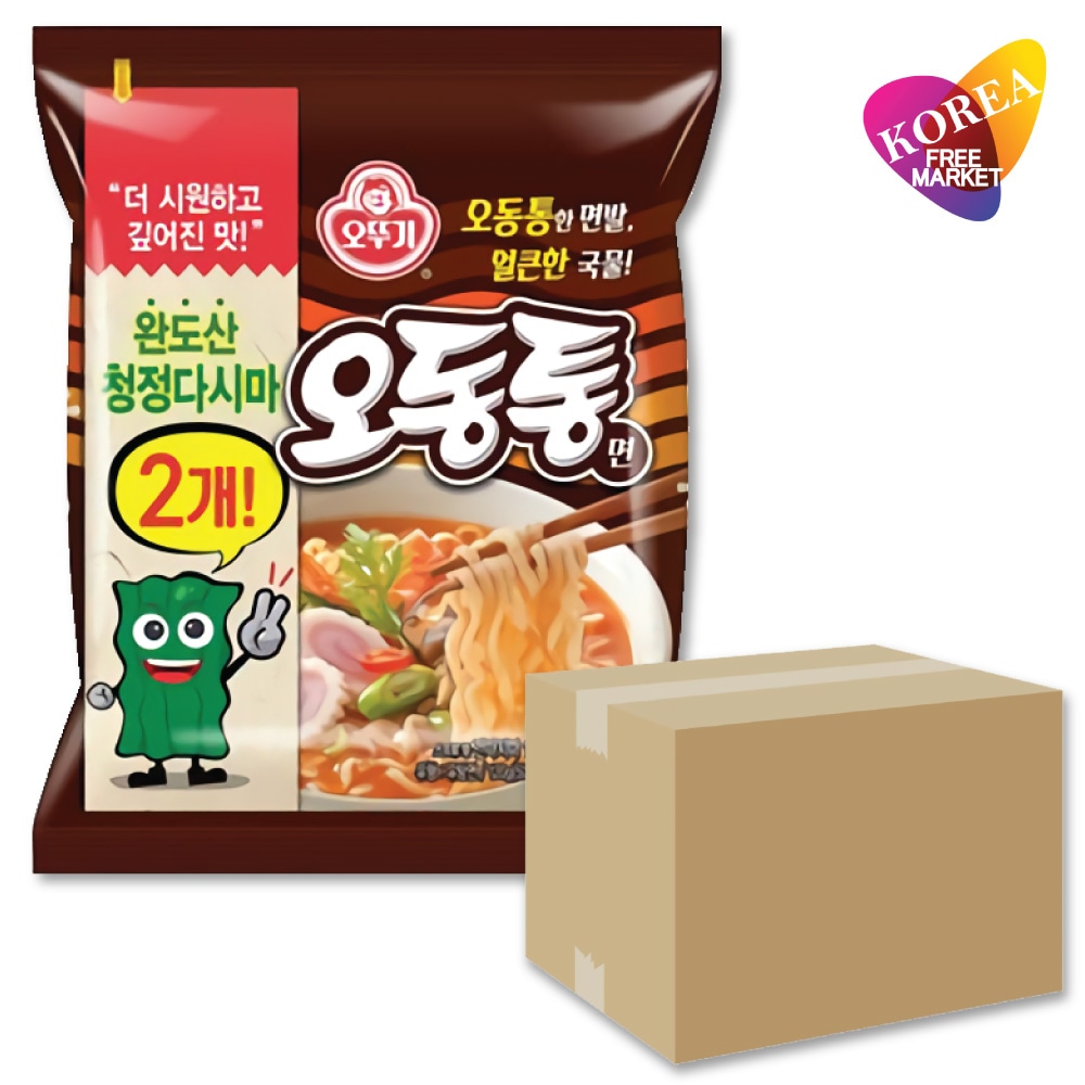 オットギ オドントン麺 120g 1BOX 40袋入り / もちもちとした麺の食感 韓国ラーメン オドントンラーメン