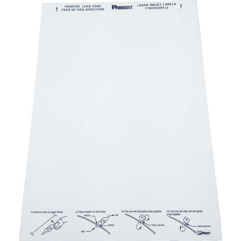パンドウイット レーザープリンタ用 光ファイバー用旗型ラベル F102X220FJJ