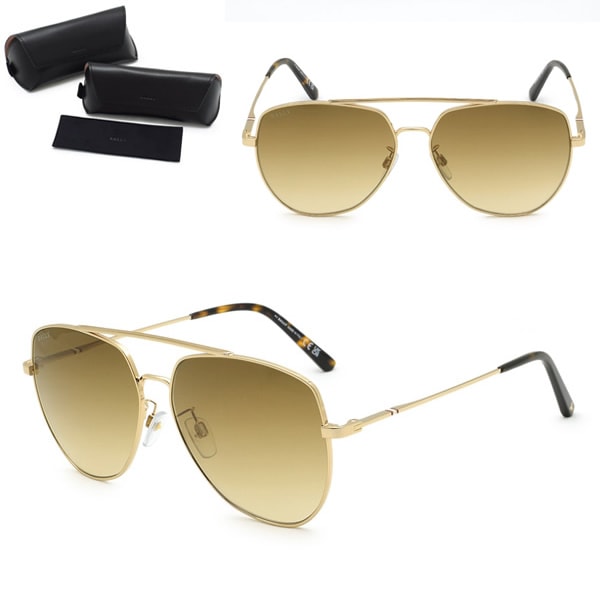 サングラス BY0100-H/S 28F 60 サングラス ノーズパッド UVカット メンズ ゴールド ブラウングラデーション