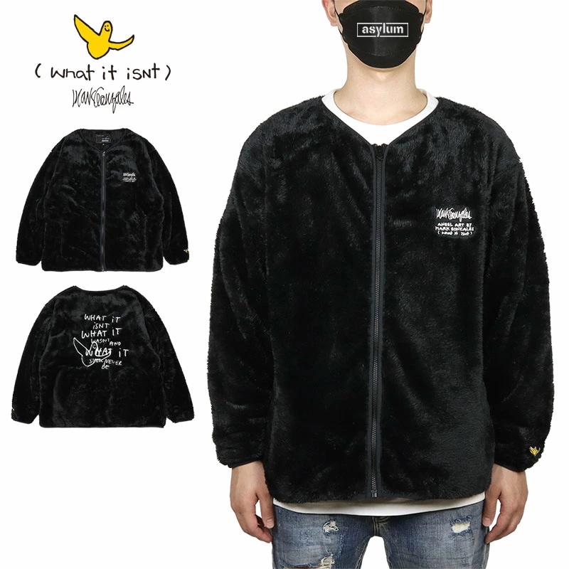 ボアジャケット カーディガン アウター メンズ レディース ブランド 大きいサイズ おしゃれ 黒