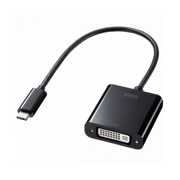 （まとめ） サンワサプライ USB Type C-DVI変換アダプタ（1080p） AD-ALCDV 1個 [x2セット]
