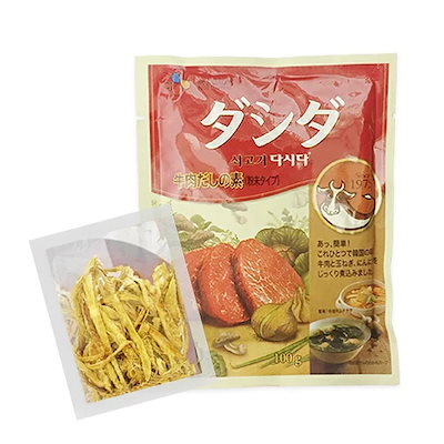 プゴクセット 「干しタラ100g＋ダシダ100ｇ 2袋」牛ダ...のサムネイル