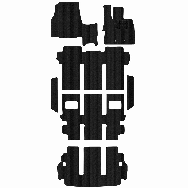 [優れた品質で安売りに挑戦]三菱 デリカD5 フロアマット+ステップマット+ ラゲッジマット( トランクマット) [3色から選択]