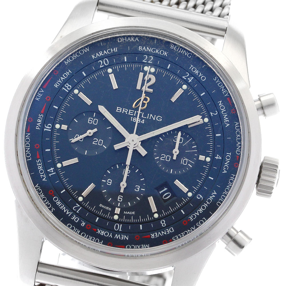 ブライトリング BREITLING AB0510 トランスオーシャン クロノグラフ ユニタイム 自動巻き メンズ 良品 _900065【中古】