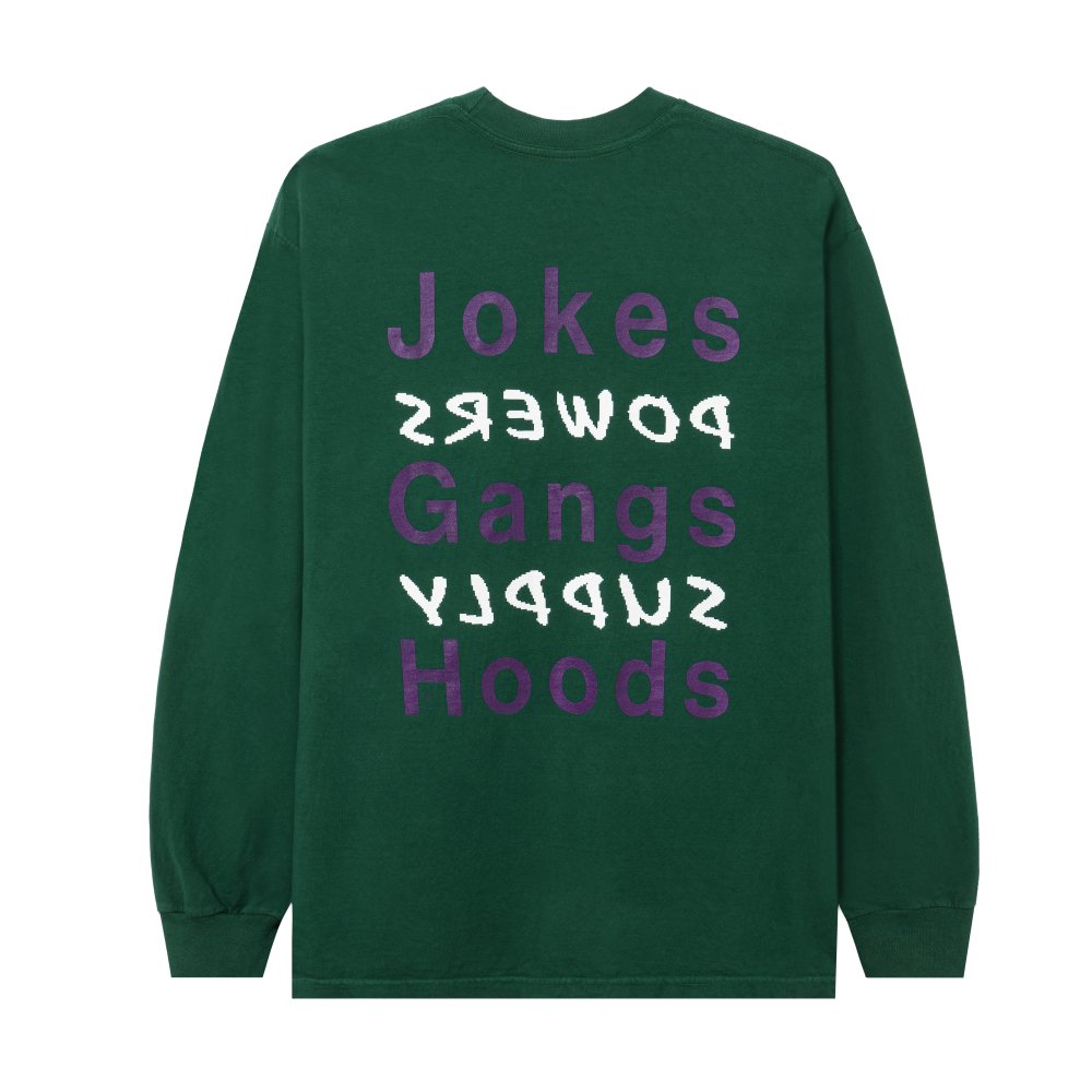 JOKES GANGS HOODS L/S TEE DARK GREEN メンズ 7,374円