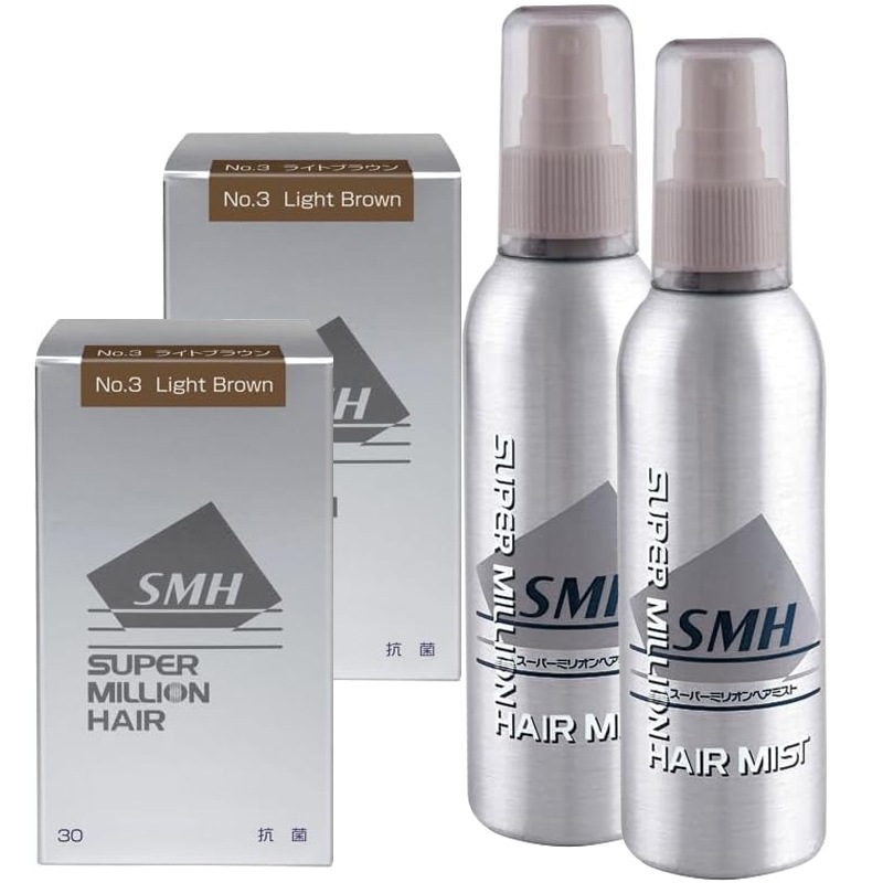 ルアン スーパ ミリオンヘアー ライトブラウン 30g ×2個 + ヘアミスト 165mL ×2個 セット ボリューム ふりかけ 薄毛 抜け毛 白髪 対策 増毛パウダー 髪 頭皮 分け目 薄毛隠し 8,059円