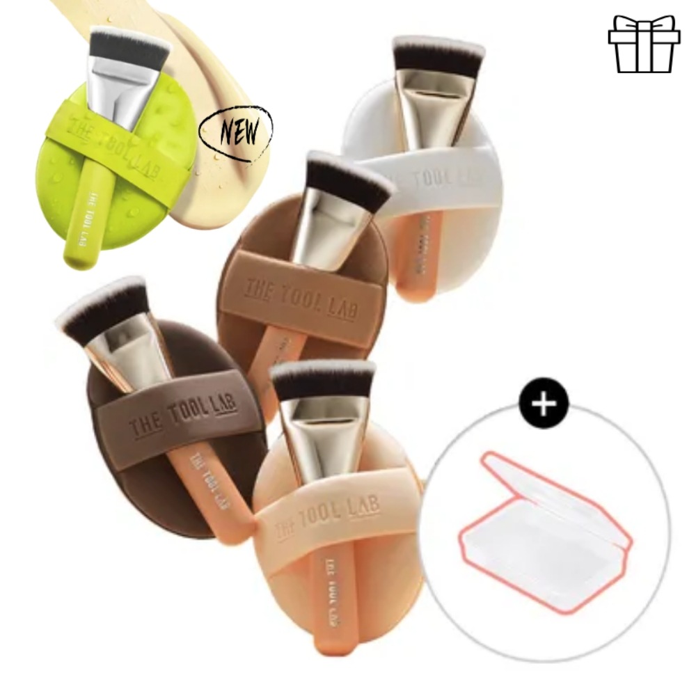 [NEW限定企画] 超密着デュオ5種オリジナル光彩パフ（アクア/しっとり/カバー/サラサラ/エアリー）ヘリム先生PICK