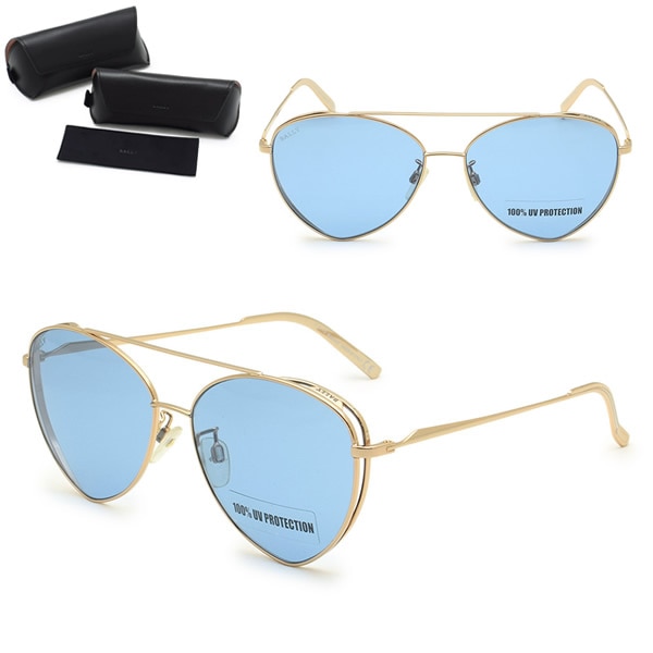 サングラス BY0003-H/S 28V 59 サングラス ノーズパッド UVカット レディース ゴールド ブルー