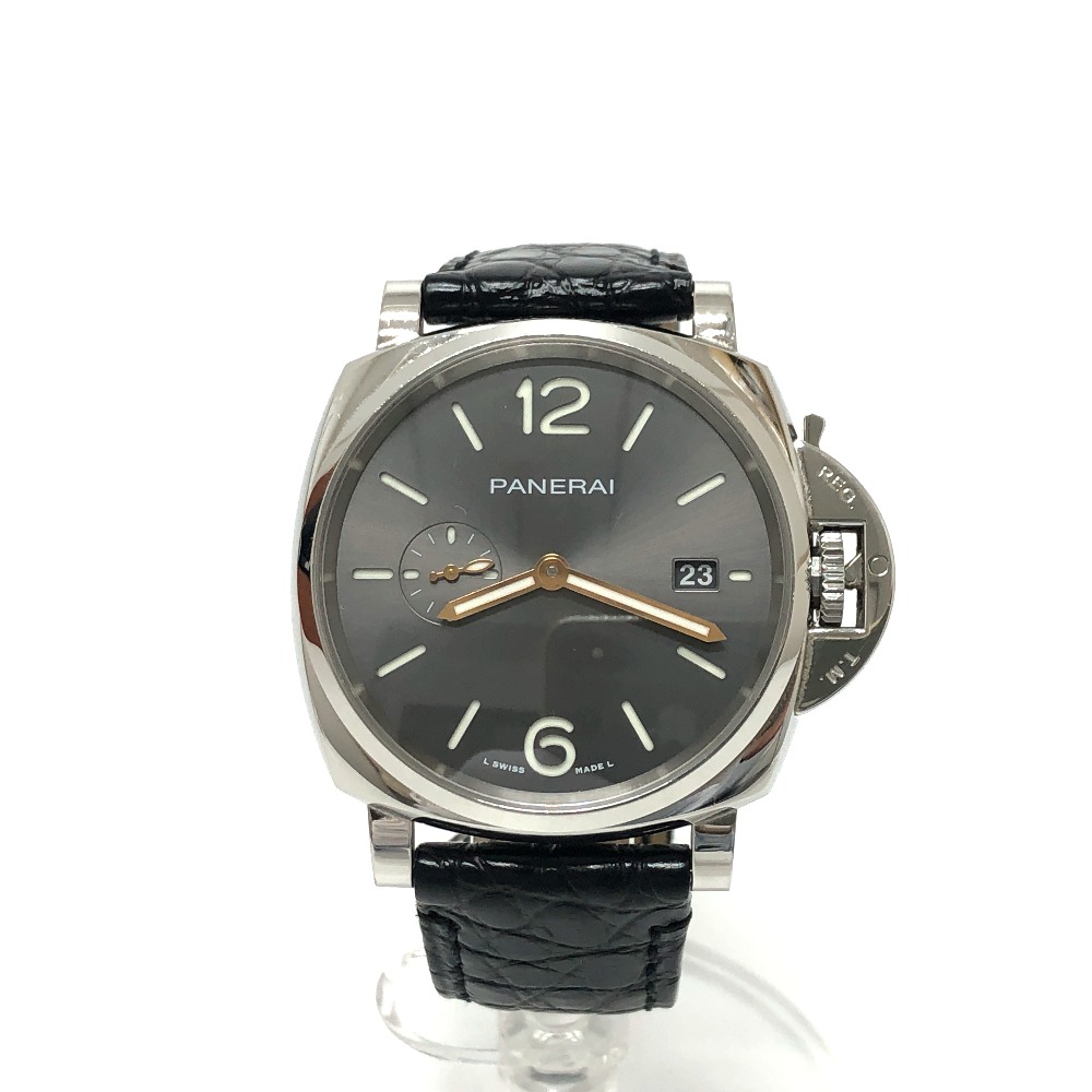 腕時計 PAM01250 ルミノール デゥエ スモールセコンド デイト 自動巻き SS 文字盤グレー シルバー
