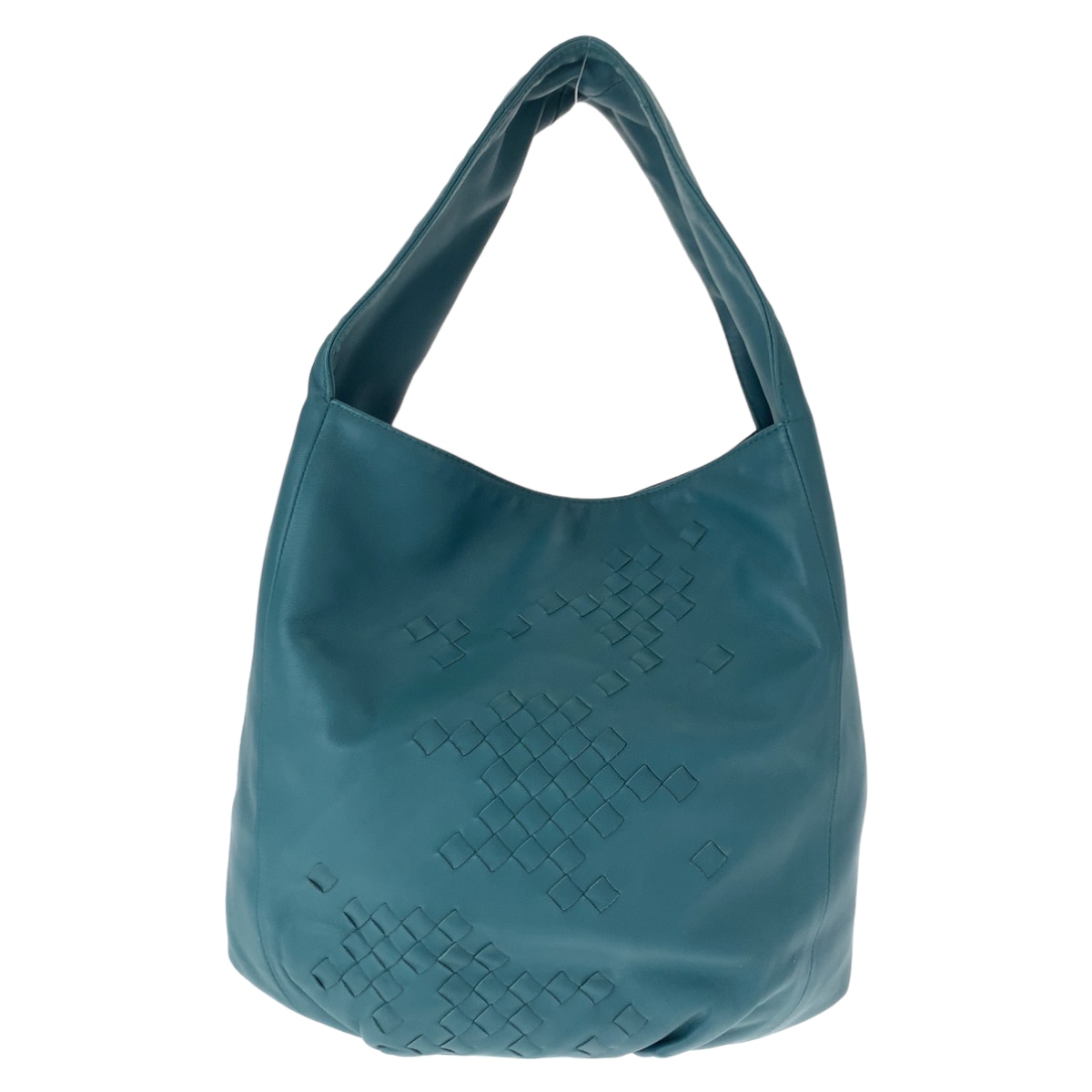 美品 イントレチャート ホーボー グリーン レザー 131673 ワンショルダーバッグ レディース 503332