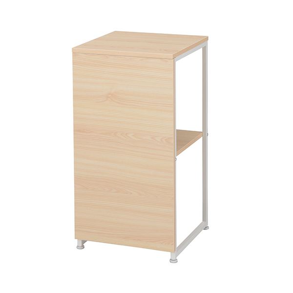 TANOSEE COZYINTERIORS 電話台 ホワイト＆木目ナチュラル 1台 [組立品]