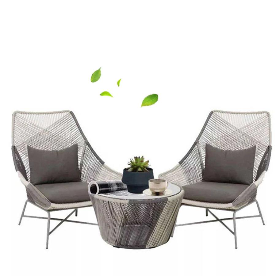 ガーデンテーブル セット ラタン調 ガーデンファニチャー 3点セット ガーデンテーブル セット 屋外 防雨 おしゃれ耐荷重300kg 組立簡単 ガーデンテーブル 四季通