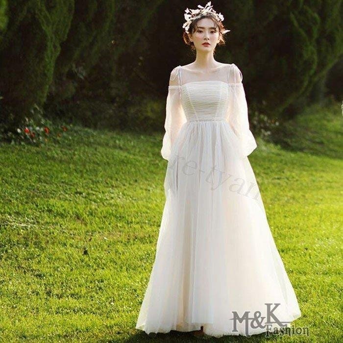 ウエディングドレス キャミソール 最安値に挑戦 ドレス Aライン白 花嫁ドレス 大きい マキシ丈 パーティー 品質が 撮影