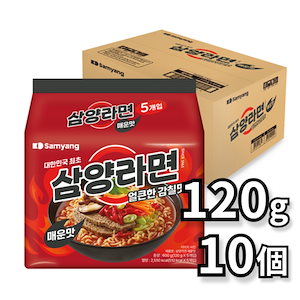 【三養ラーメン 辛口 120g×10袋】韓国ラーメン 人気 即席麺 本場の味 ピリ辛 濃厚スープ 業務用 家庭用 お土産 トレンド商品