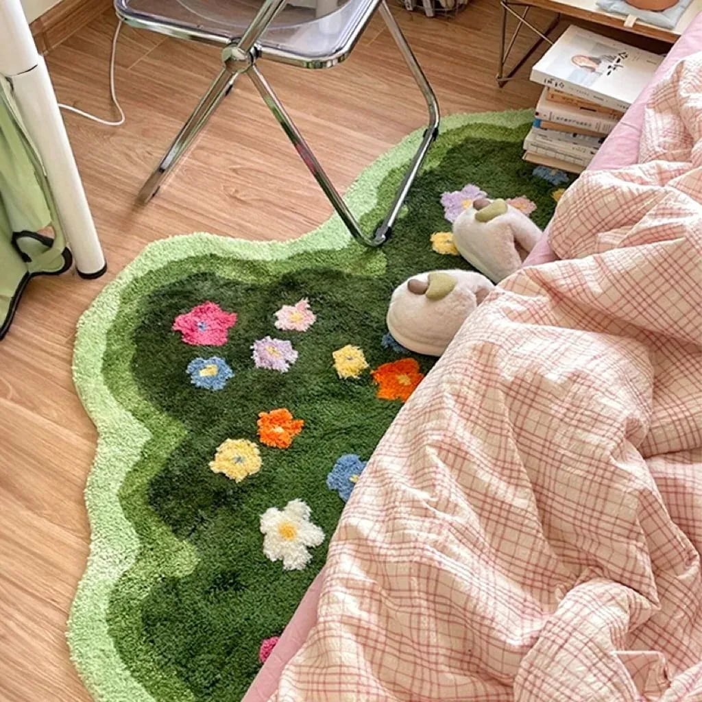 カーペット ベッドサイドラグ ベッド フロアマット ゲスト