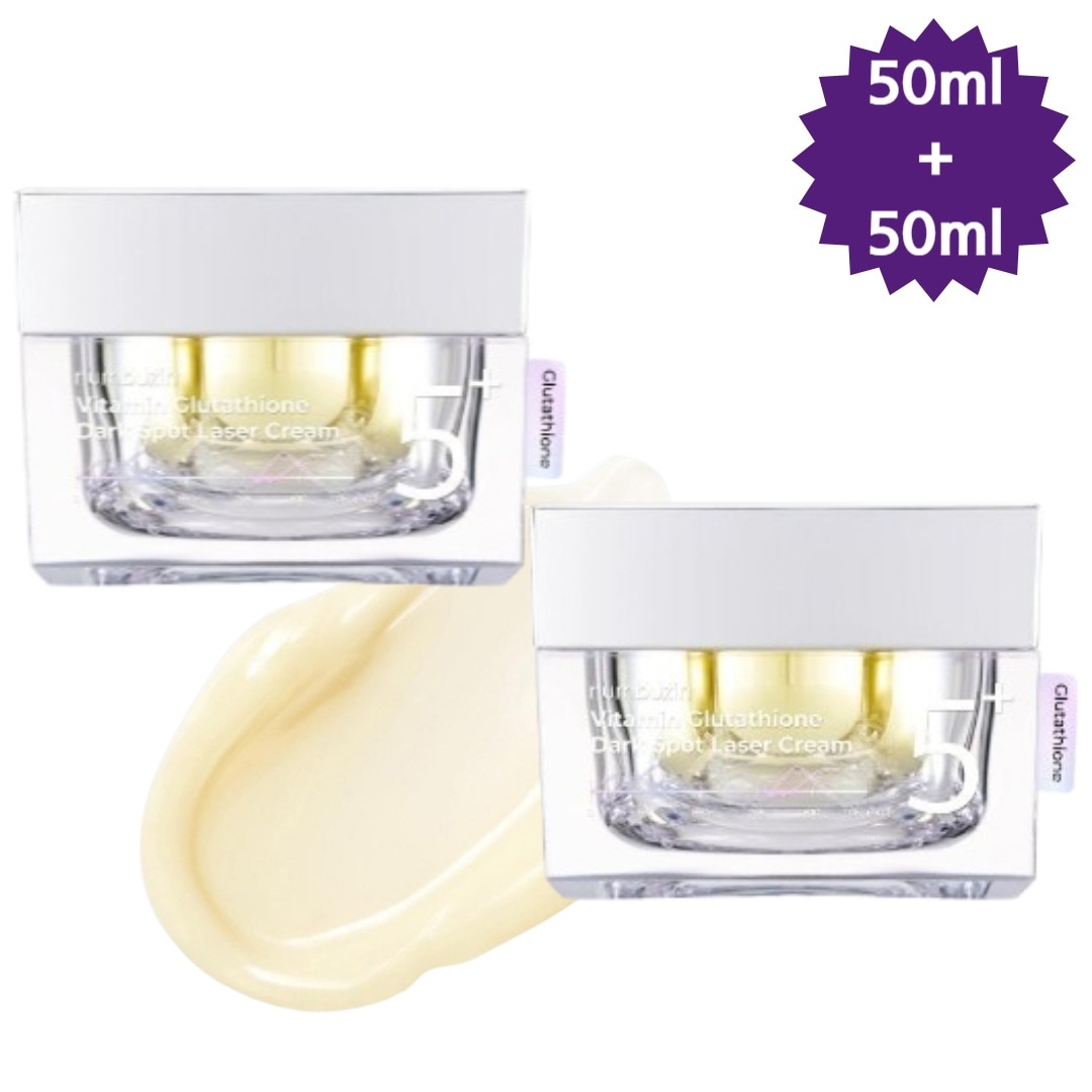 【NEW1+1/正規品/5番白玉】グルタチオンC 跡きトーニング レーザークリーム 50ml+50ml/ダメージスキンケア/肌のトーンケア/保湿/鎮静/回復/韓国コスメ