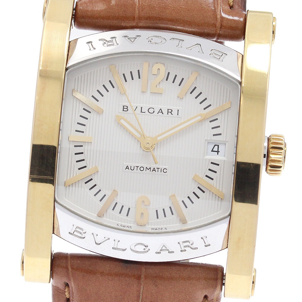 ブルガリ BVLGARI AA44SG アショーマ デイト 自動巻き メンズ 箱・保証書付き_943212【中古】
